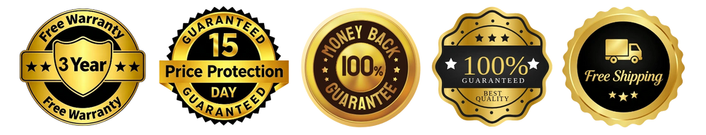 FAOGO store guarantees: 3-year warranty, free shipping, and 100% money-back.