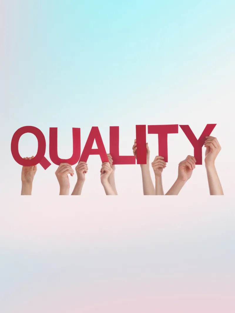 ZARIMI high quality promise with red QUALITY sign