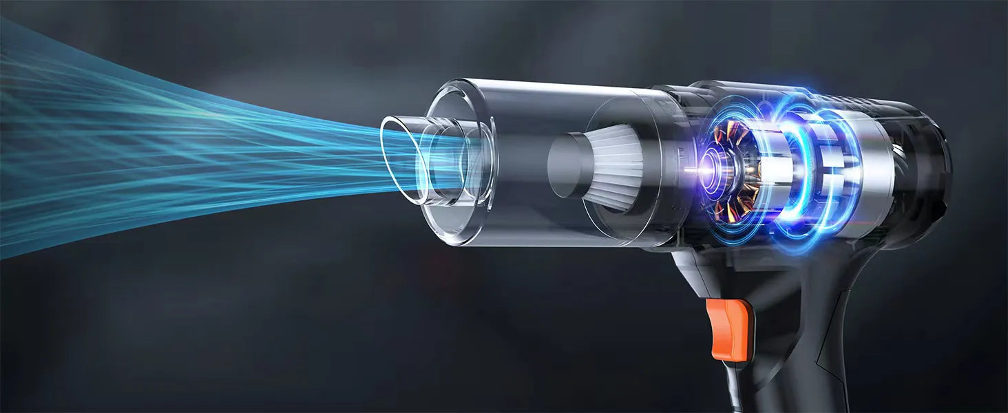 ZARIMI handheld air duster showing turbo fan