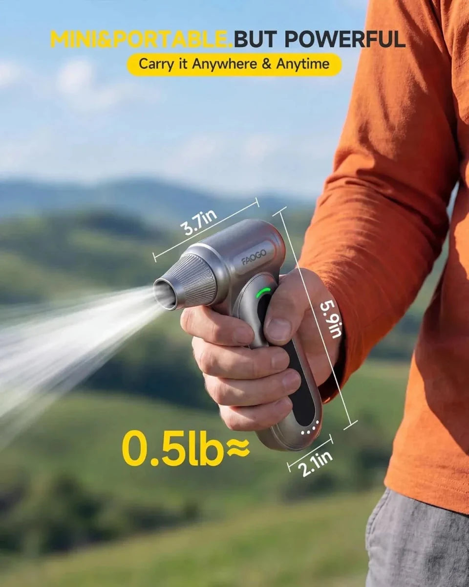 Performance comparison: FAOGO 21V lithium battery vs standard 7.4V and 12V batteries. Showing higher power and stronger suction.